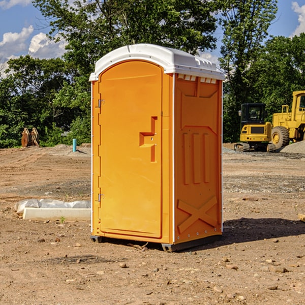 how often are the porta potties cleaned and serviced during a rental period in Burdick KS